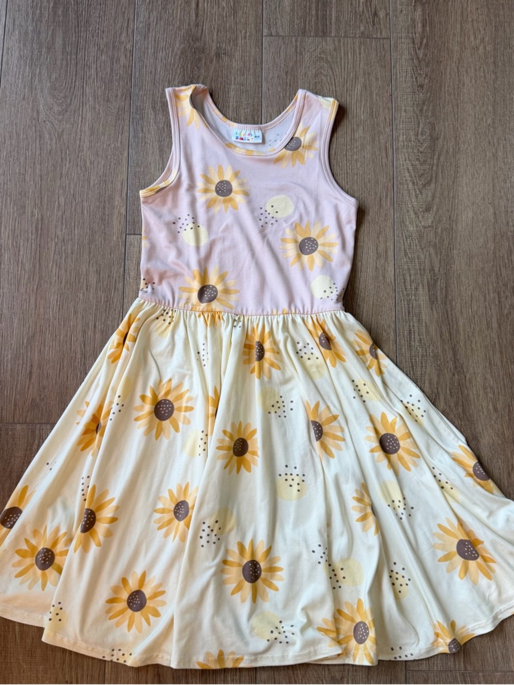 NWOT Dot Dot SmiGirls Sunflower Print Sleeveless Dress (Sz 8-10)